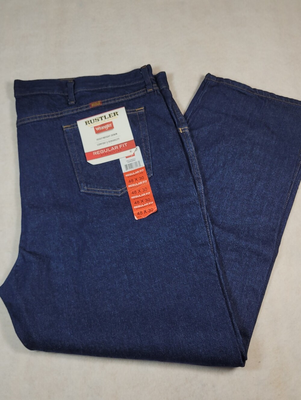 Rustler from Wrangler Regular Fit Straight Leg Jeans Mens Sz 48x30 NWT